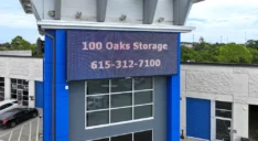 100 Oaks Storage sign.