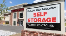 exterior sign at McFarland Parkway Storage.